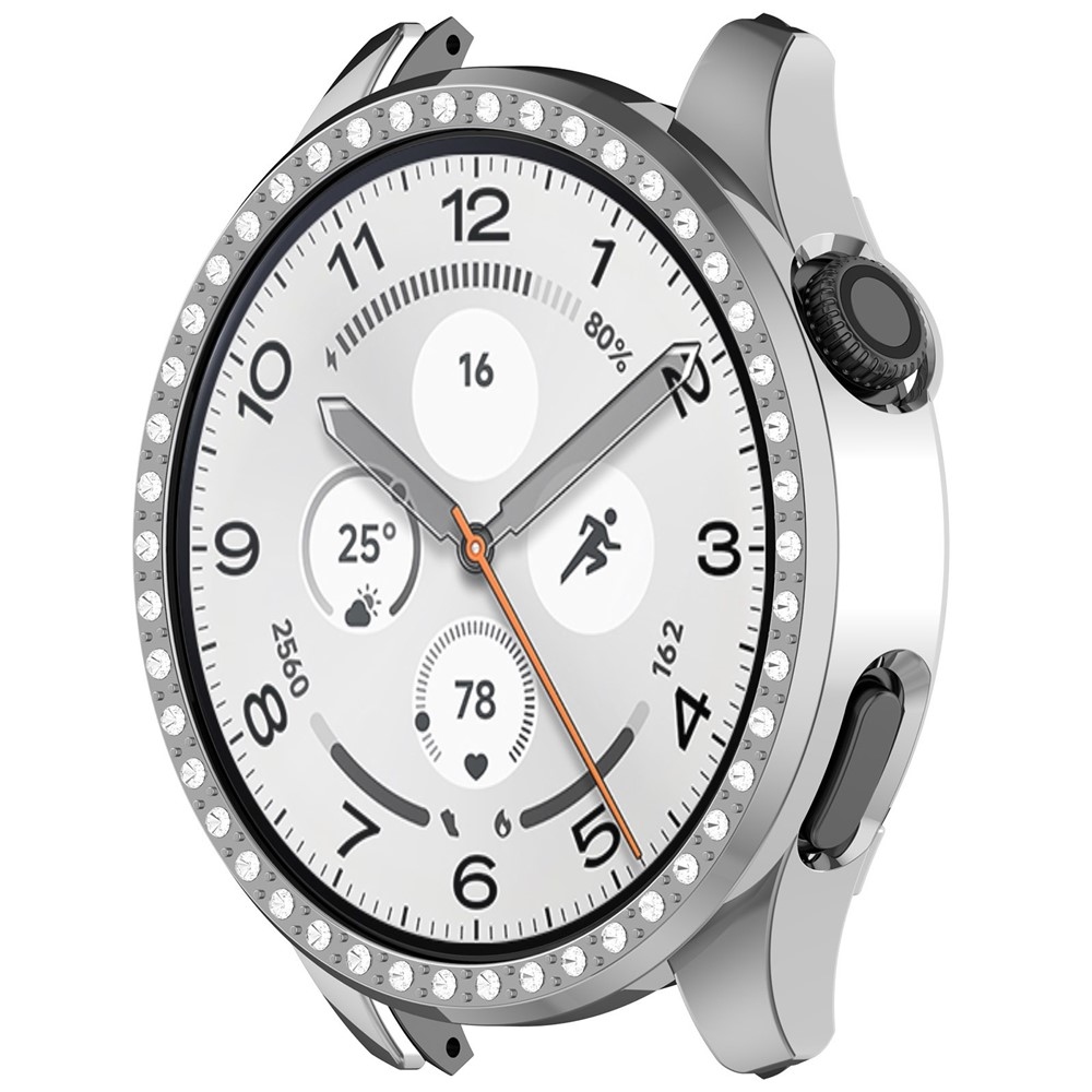 Decory műanyag, rácsatlakoztatható tok strasszokkal a Xiaomi Watch 5-hez – ezüst színű