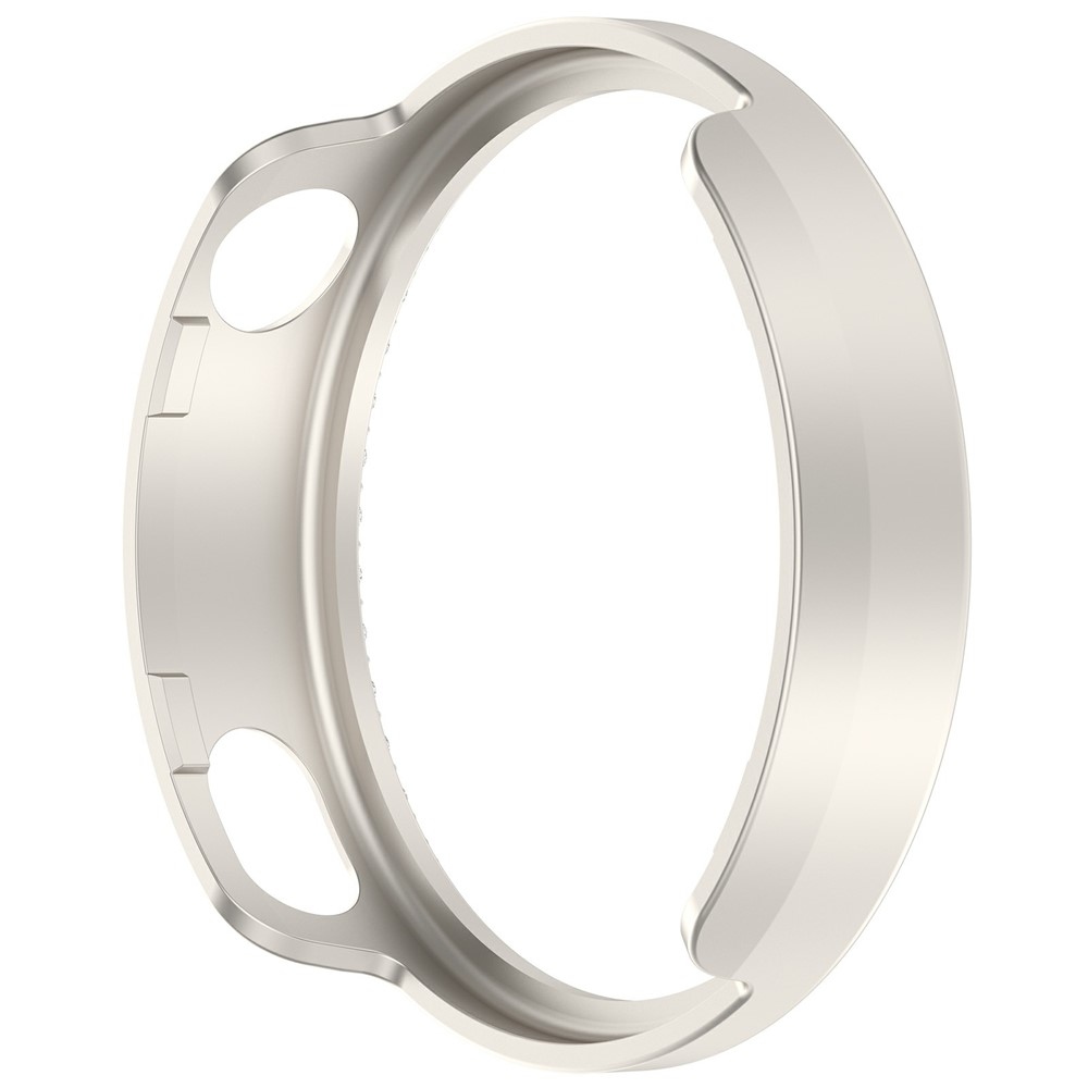 Decory műanyag, rácsatlakoztatható tok strasszokkal a Xiaomi Watch S4 41 mm-es modellhez – bézs