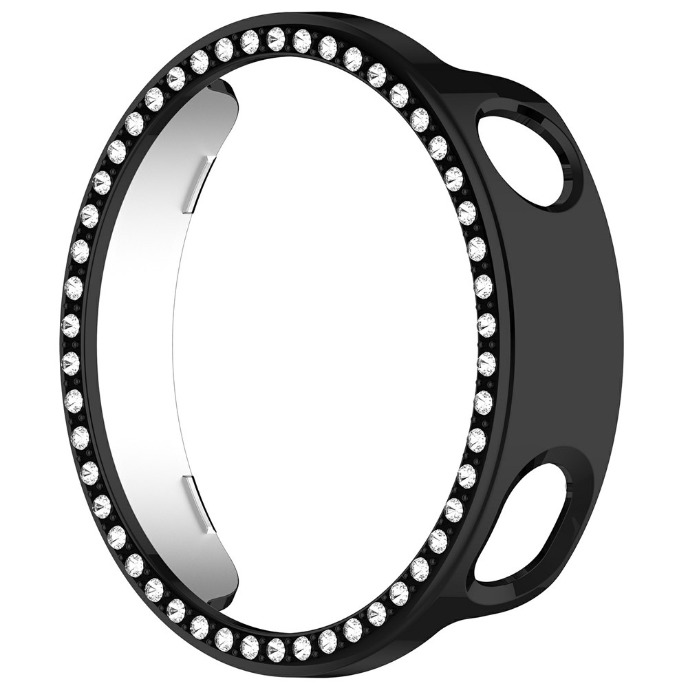 Decory műanyag, rácsatlakoztatható tok strasszokkal a Xiaomi Watch S4 41 mm-es modellhez – fekete