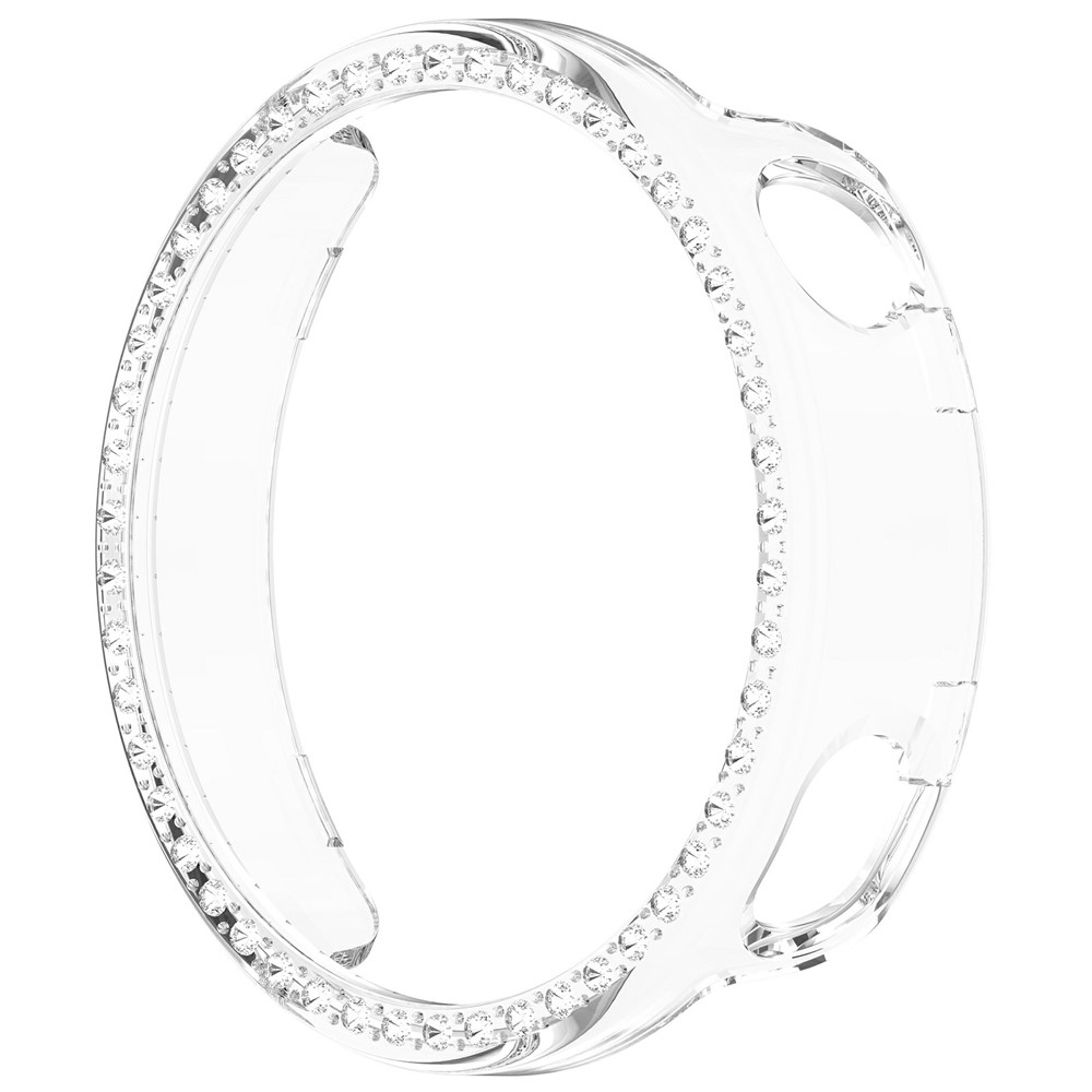 Decory műanyag, rácsatlakoztatható tok strasszokkal a Xiaomi Watch S4 41 mm-es modellhez – átlátszó
