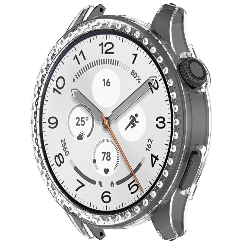 Decory műanyag, rácsatlakoztatható tok strasszokkal a Xiaomi Watch S5-hez – átlátszó