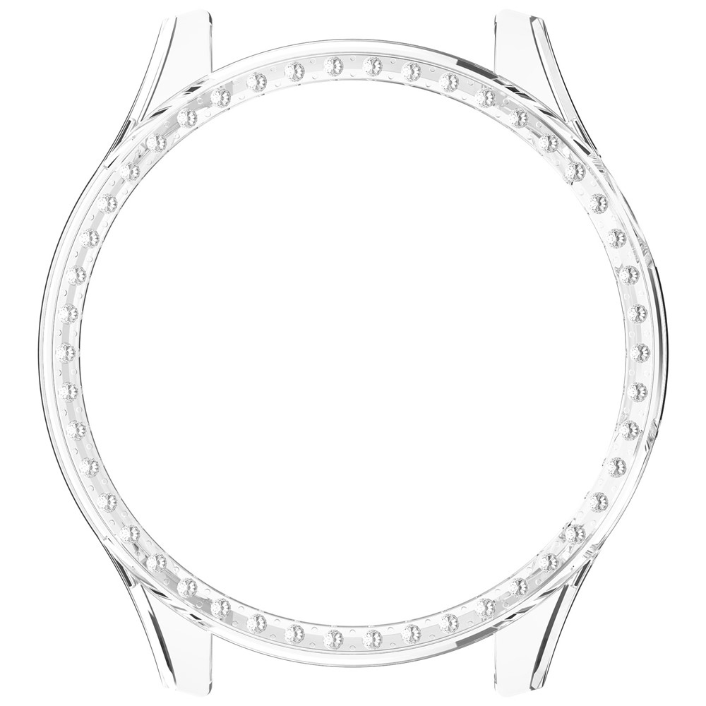 Decory műanyag, rácsatlakoztatható tok strasszokkal a Xiaomi Watch S5-hez – átlátszó