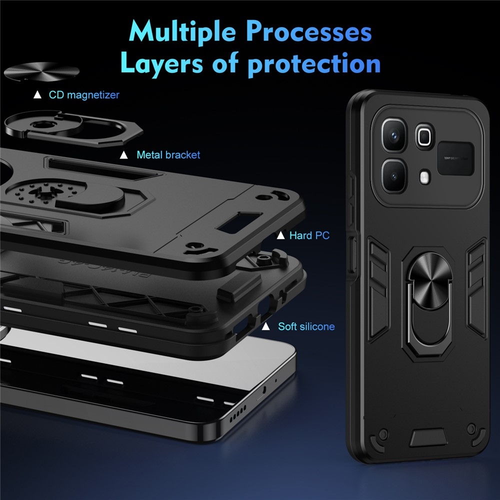 Defend tartós borító az Infinix Note 60 5G/Note 60 Pro 5G készülékhez - fekete