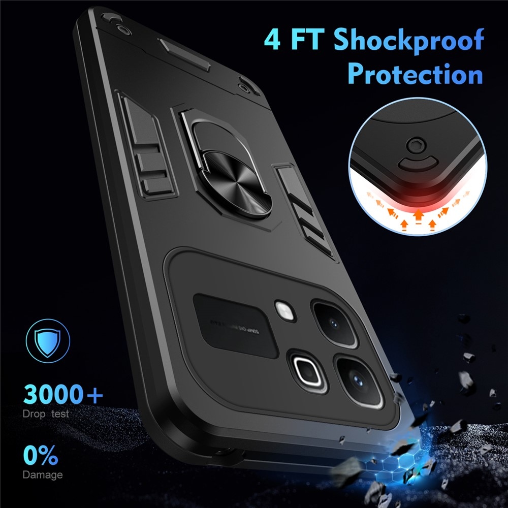 Defend tartós borító az Infinix Note 60 5G/Note 60 Pro 5G készülékhez - fekete