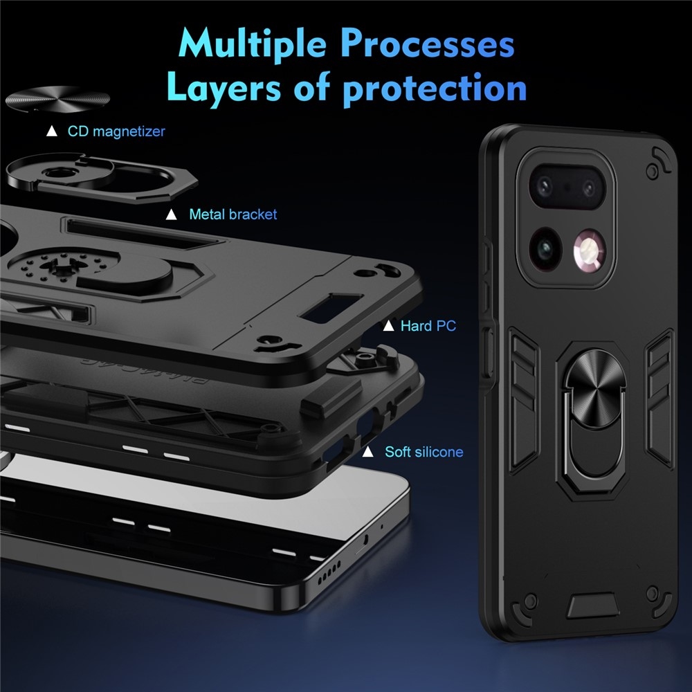 Tartós védőborítás a Realme 16 Pro+ 5G készülékhez - fekete