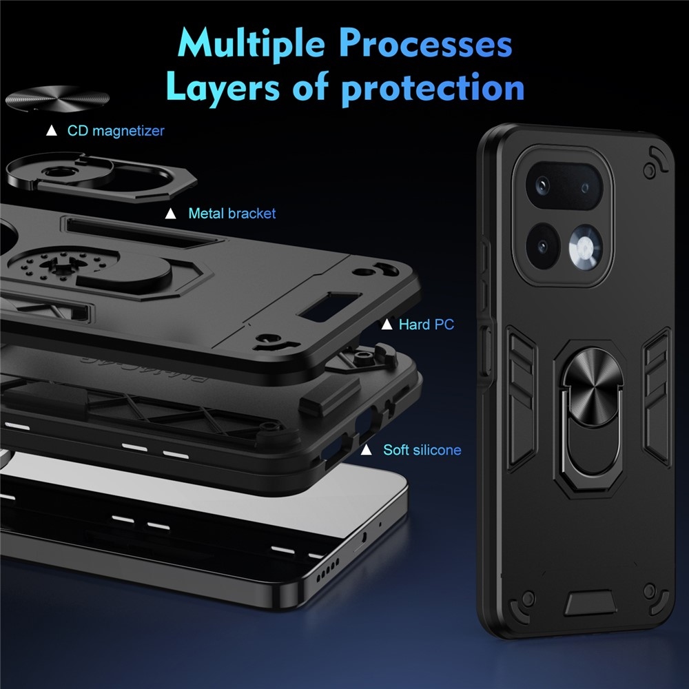 Tartós védőborítás a Realme 16 Pro 5G készülékhez - fekete