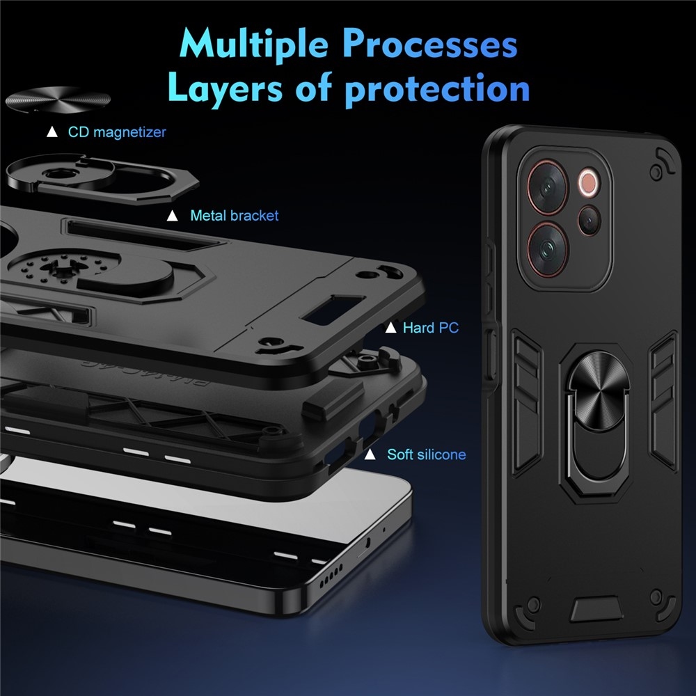 Defend tartós borító a Vivo V70 5G készülékhez - fekete