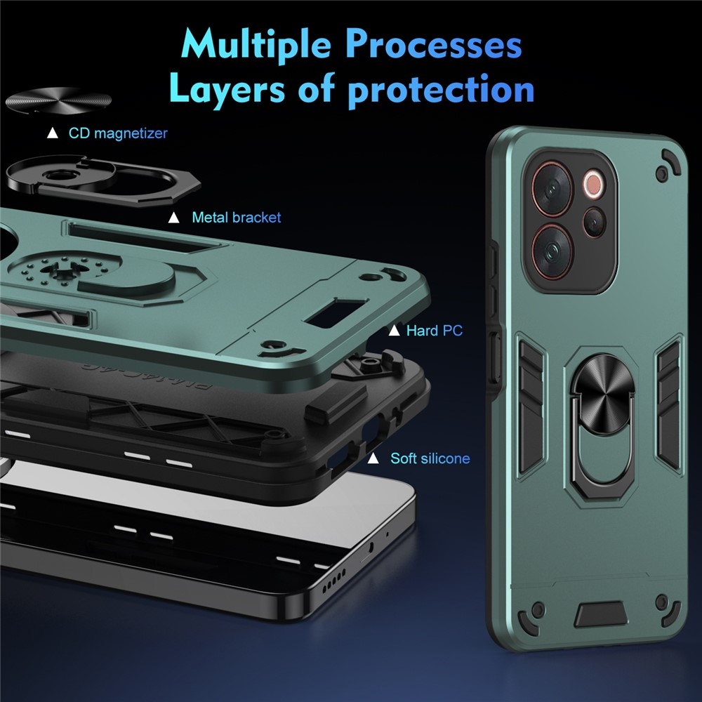 Defend tartós borító a Vivo V70 5G készülékhez - zöld