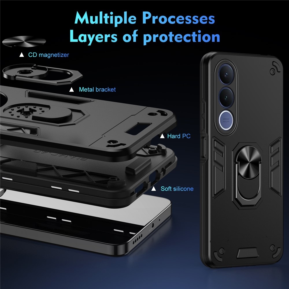 Defend tartós védőburkolat a Vivo V70 FE 5G készülékhez - fekete