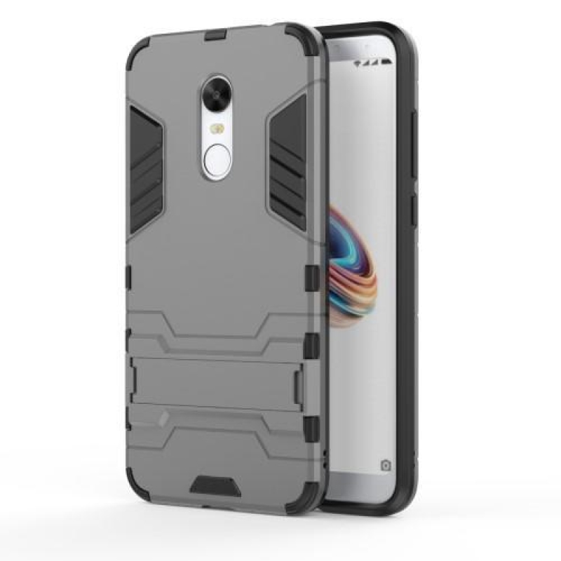 Defender hibrid tartós tok flip állvánnyal Xiaomi Redmi 5 készülékhez - szürke