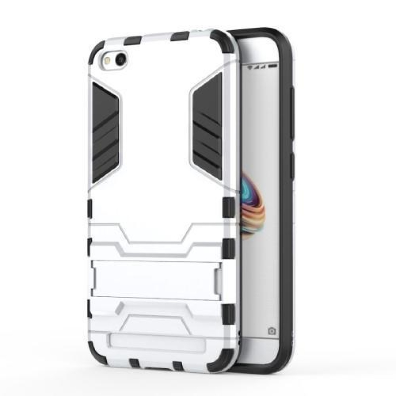 Defender tartós hibrid tok állvánnyal a Xiaomi Redmi 5A számára - ezüst színű