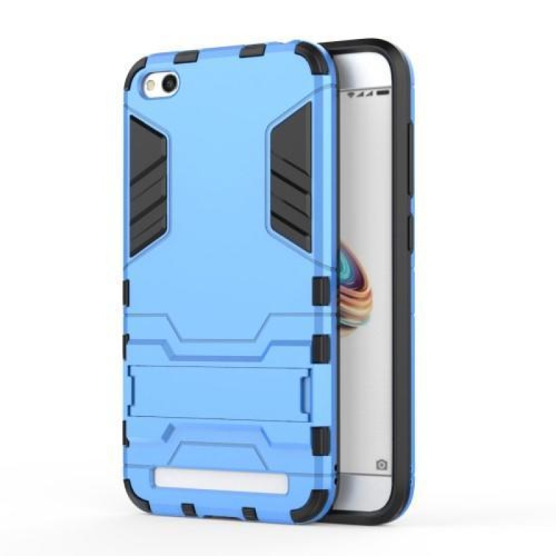 Defender tartós hibrid tok állvánnyal a Xiaomi Redmi 5A számára - világoskék színben