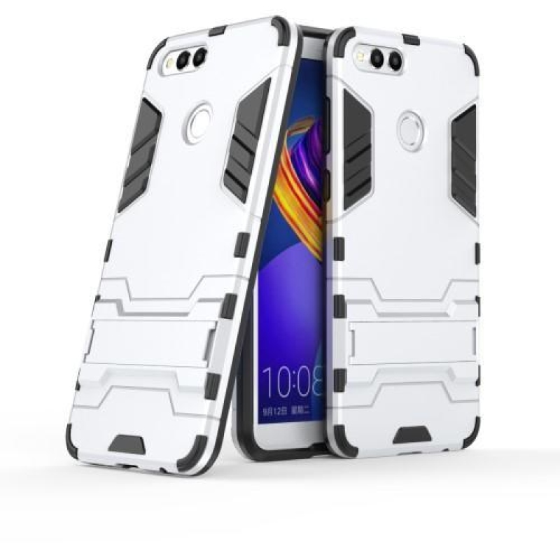 Defender tartós tok állvánnyal a Honor 7X-hez - ezüst színű