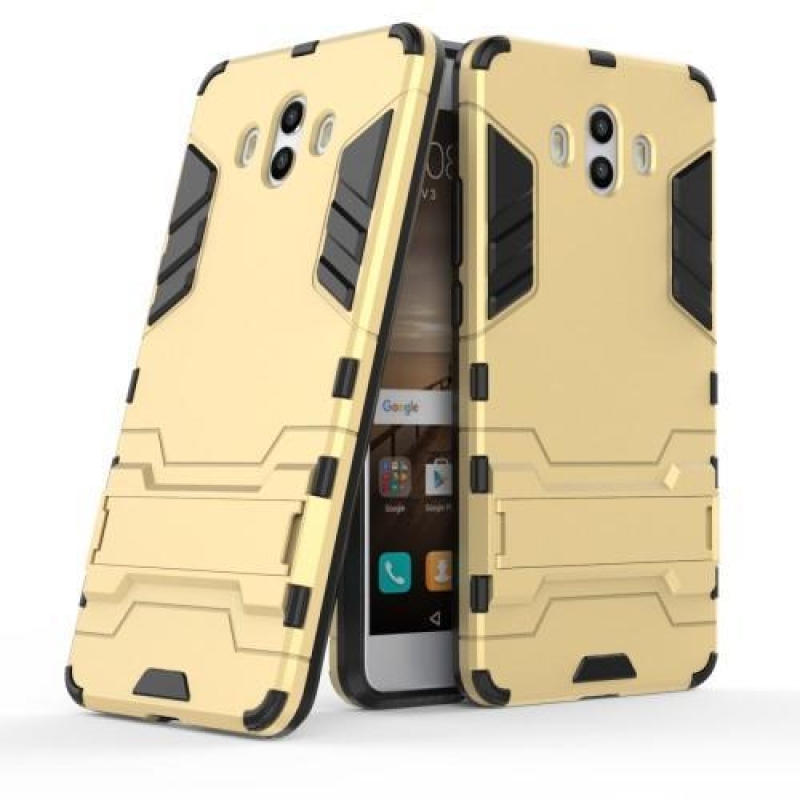 Defender tartós tok állvánnyal Huawei Mate 10 készülékhez - arany színben