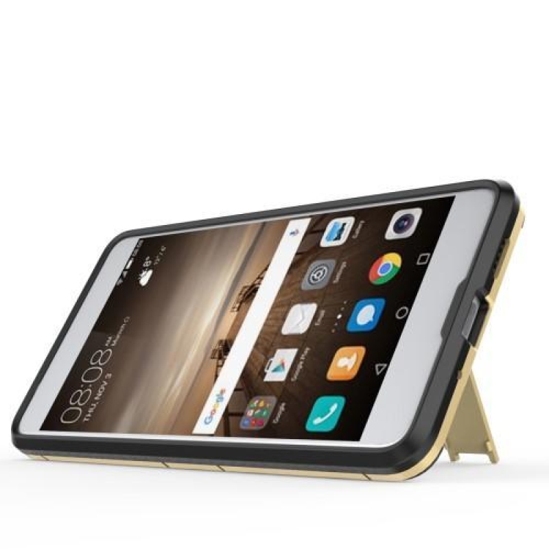 Defender tartós tok állvánnyal Huawei Mate 10 készülékhez - arany színben
