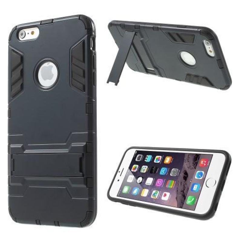 Defender tartós tok állvánnyal iPhone 6s Plus és 6 Plus készülékhez - szürkéskék