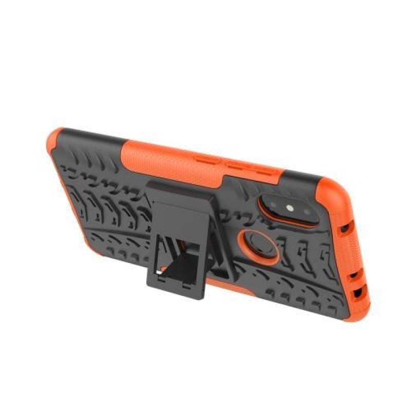 Defendery tartós hibrid tok Xiaomi Redmi Note 6 Pro - narancssárga színben