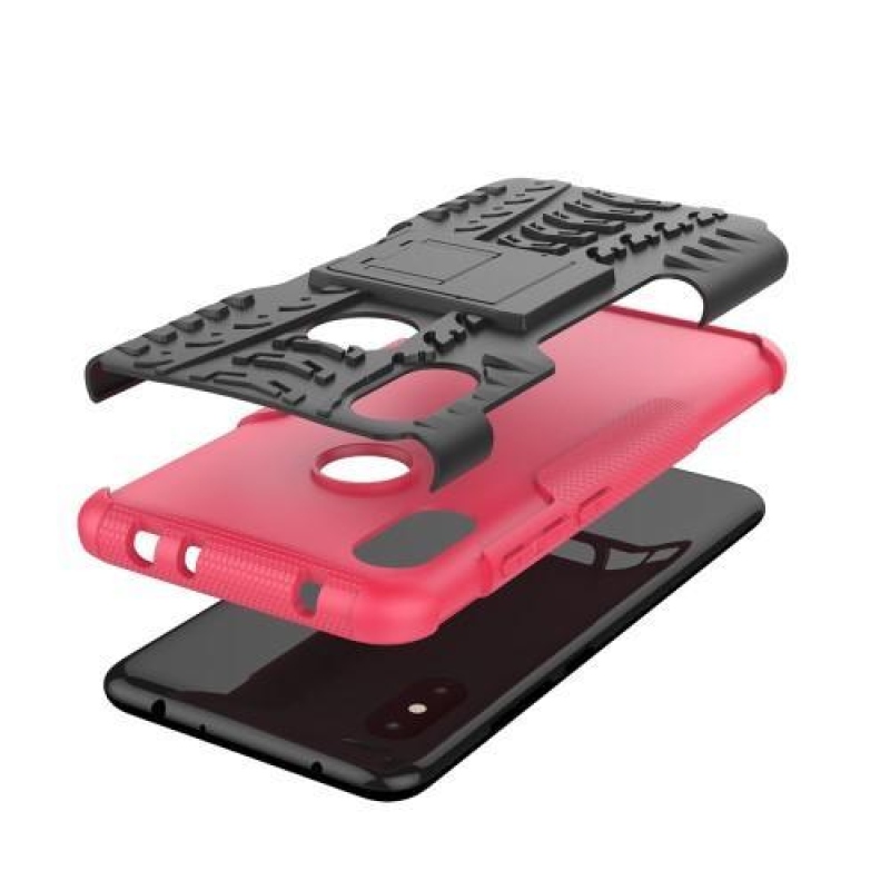 Defendery tartós hibrid tok a Xiaomi Redmi Note 6 Pro számára - rózsaszínű