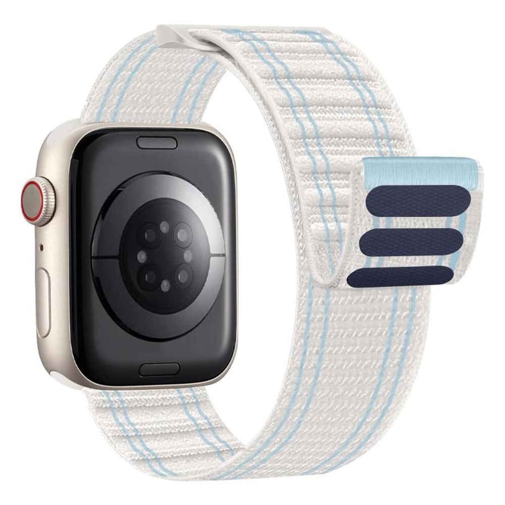 Delta nylon szíj az Apple Watch 12/11/10 42 mm-es és 9/8/7 41 mm-es modellekhez – bézs/kék