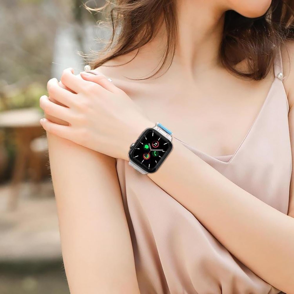 Delta nylon szíj az Apple Watch 12/11/10 42 mm-es és 9/8/7 41 mm-es modellekhez – fekete