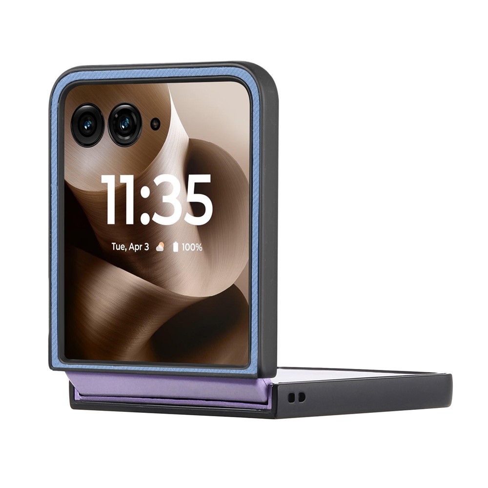 Denim műanyag borítás műbőrrel és MagSafe-rel a Motorola Razr 60 Ultra 5G készülékhez - kék