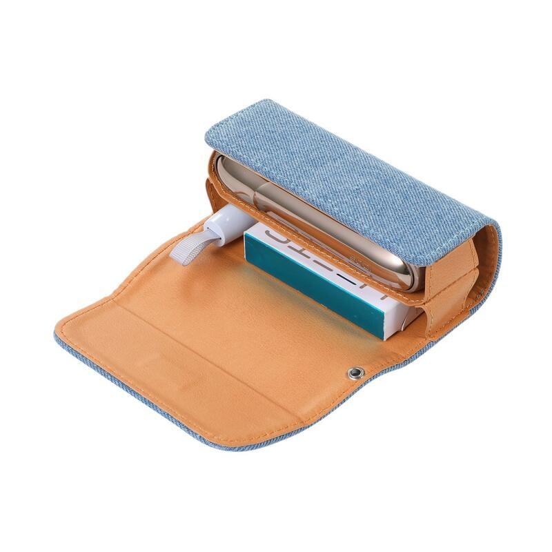 Denim PU bőr tok az IQOS 3.0-hoz - világoskék színben