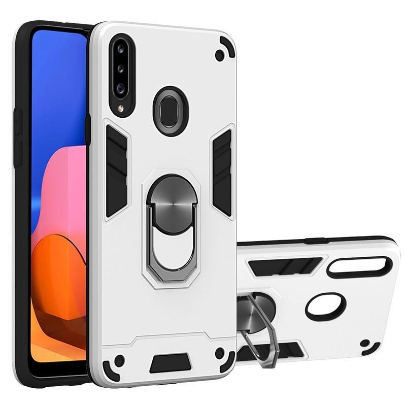 Levehető tartós hibrid tok Samsung Galaxy A20s készülékhez - fehér