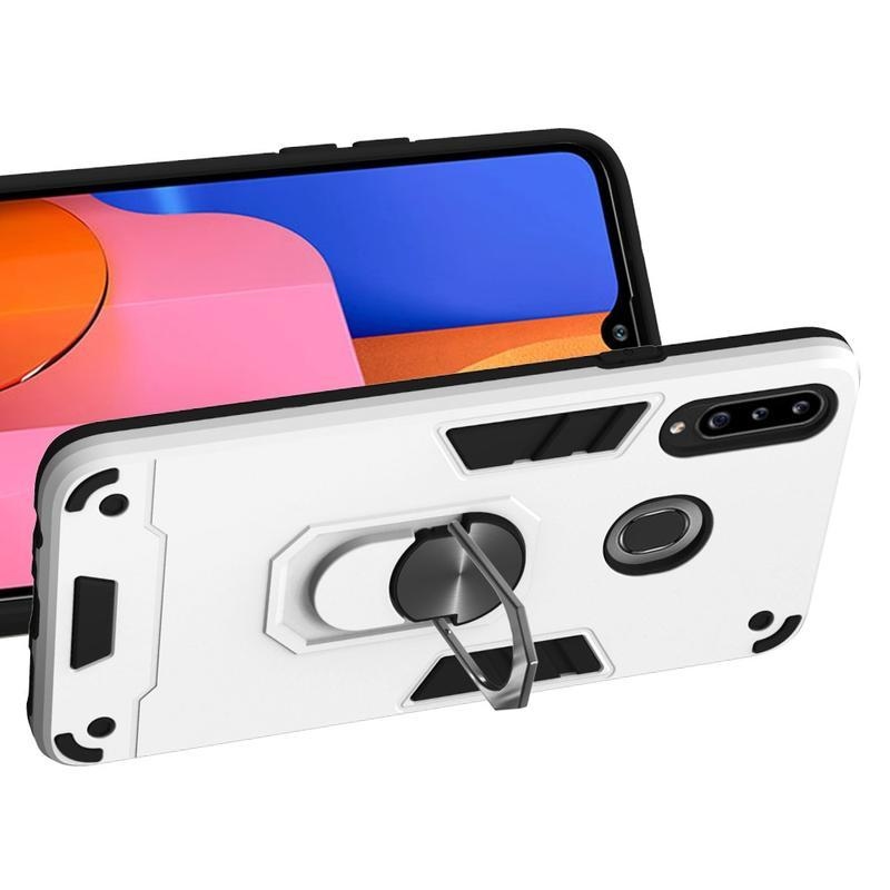 Levehető tartós hibrid tok Samsung Galaxy A20s készülékhez - fehér