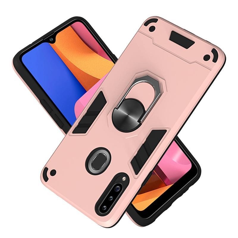 Levehető, tartós hibrid tok Samsung Galaxy A20s készülékhez - rózsaarany színben