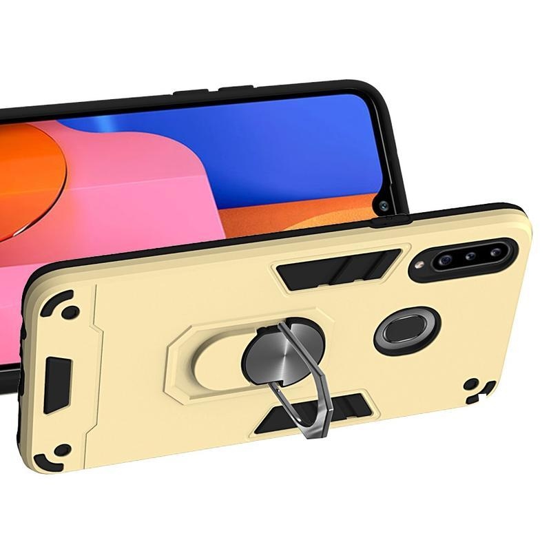 Levehető tartós hibrid tok Samsung Galaxy A20s készülékhez - arany színben