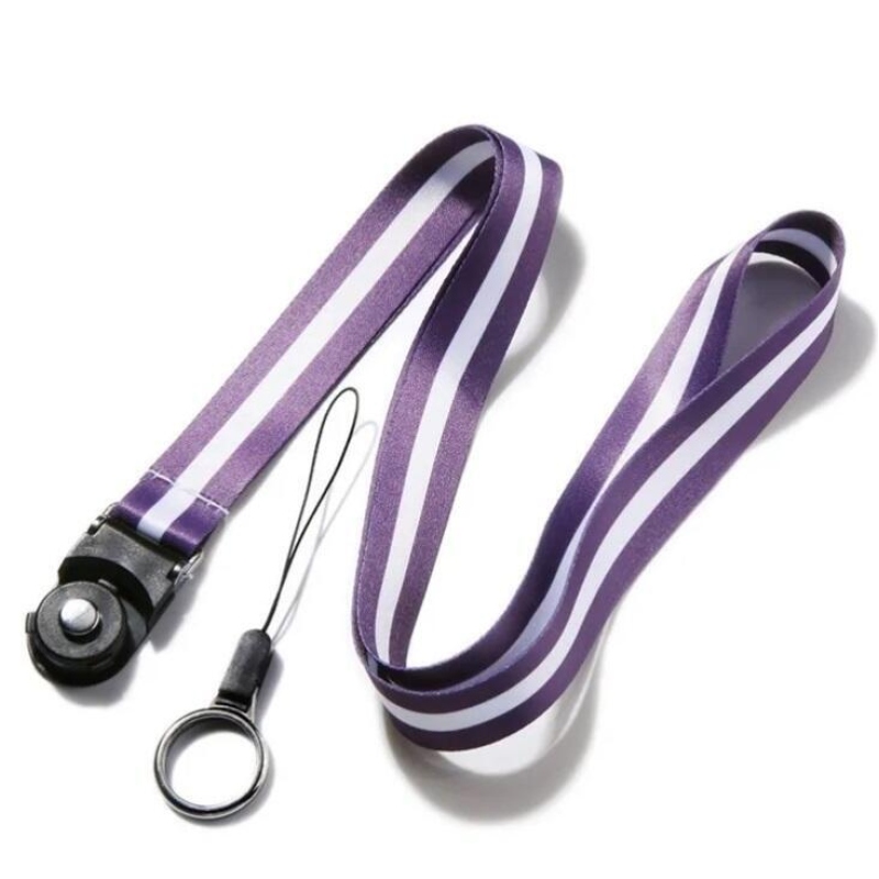Levehető zsinór a pisztolytáskához - csíkos/lila