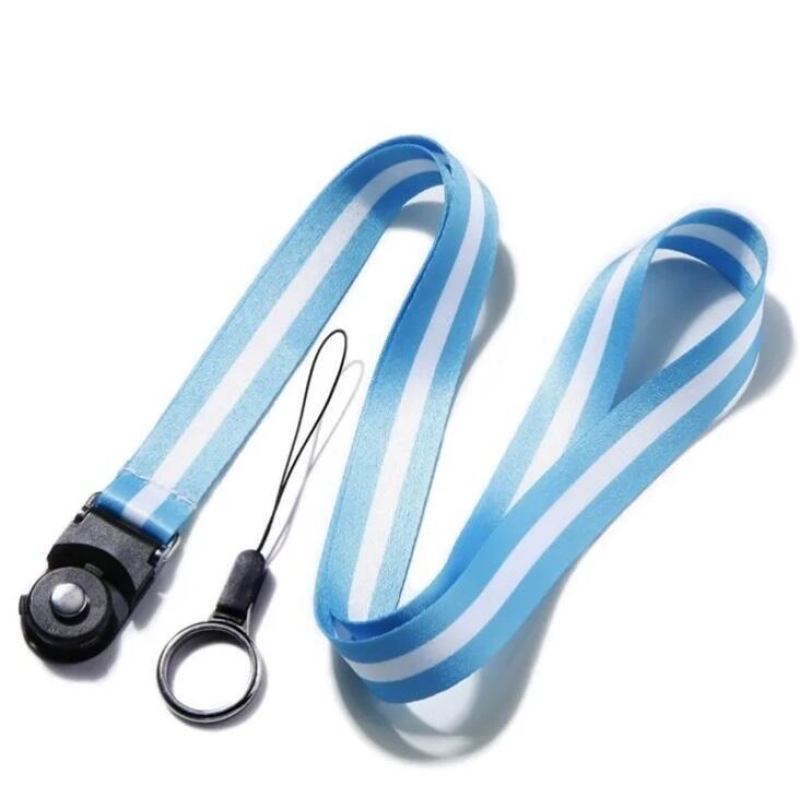 Levehető zsinór a pisztolytáskához - csíkos/világoskék