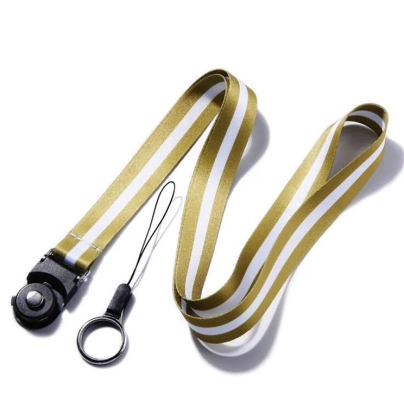 Levehető zsinór a pisztolytáskához - csíkos/arany