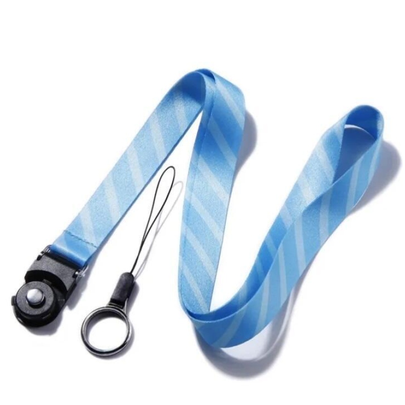 Levehető zsinór a pisztolytáskához - csíkos/világoskék