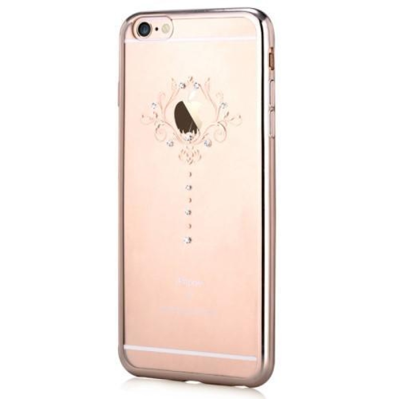 Devi zselés tok Swarovski kristállyal iPhone 6s Plus és 6 Plus készülékhez - írisz/arany