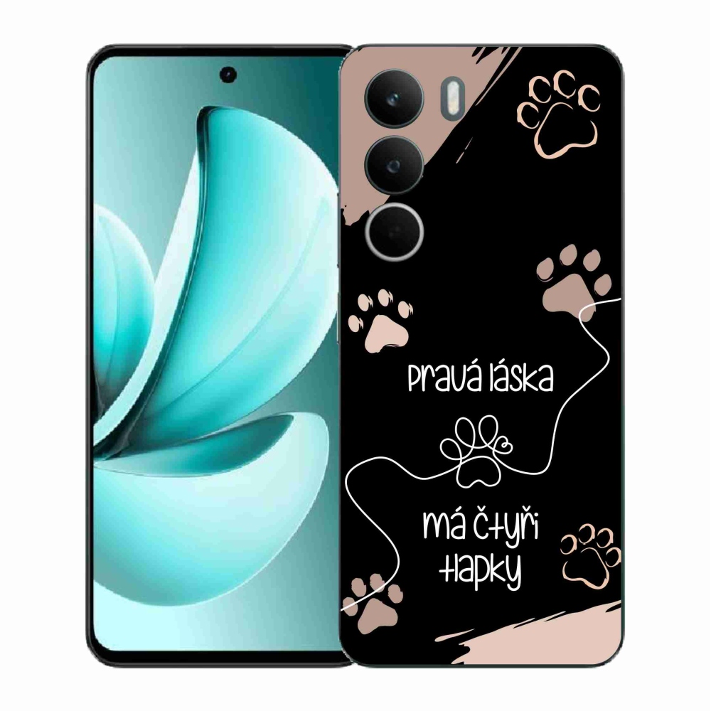 Gél tok mmCase a Realme C71 készülékhez - kutya motívum 1 fekete háttér