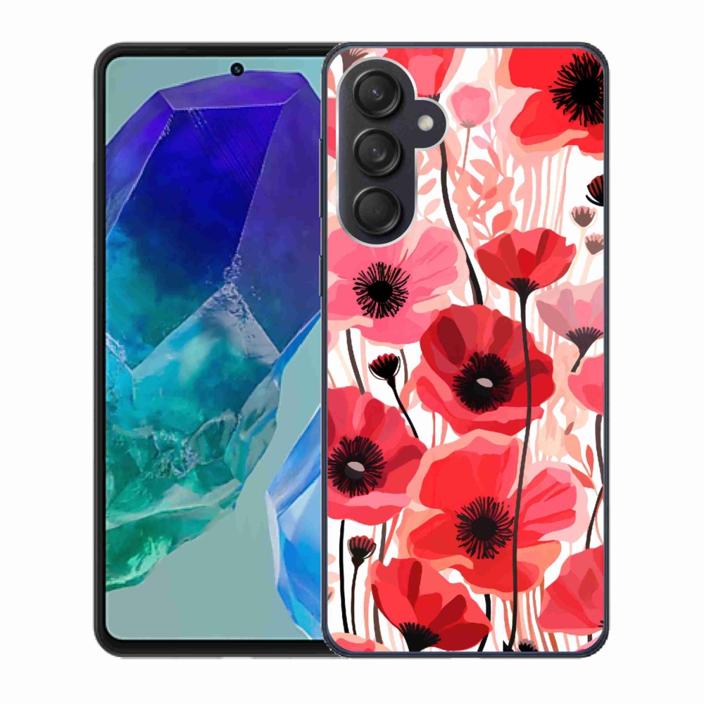 Gél védőhuzat mmCase Samsung Galaxy M55 5G - mákos 1