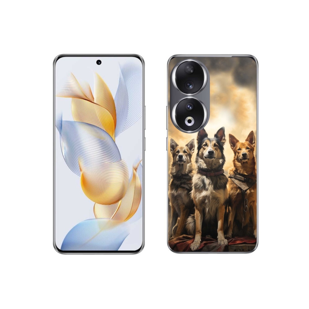 Zselés borítás mmCase a Honor 90-hez - három kutyához