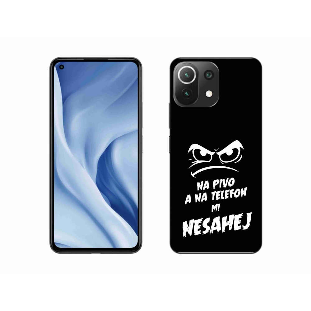 Gél borító mmCase a Xiaomi 11 Lite 5G NE - sör motívum 2 fekete háttérrel