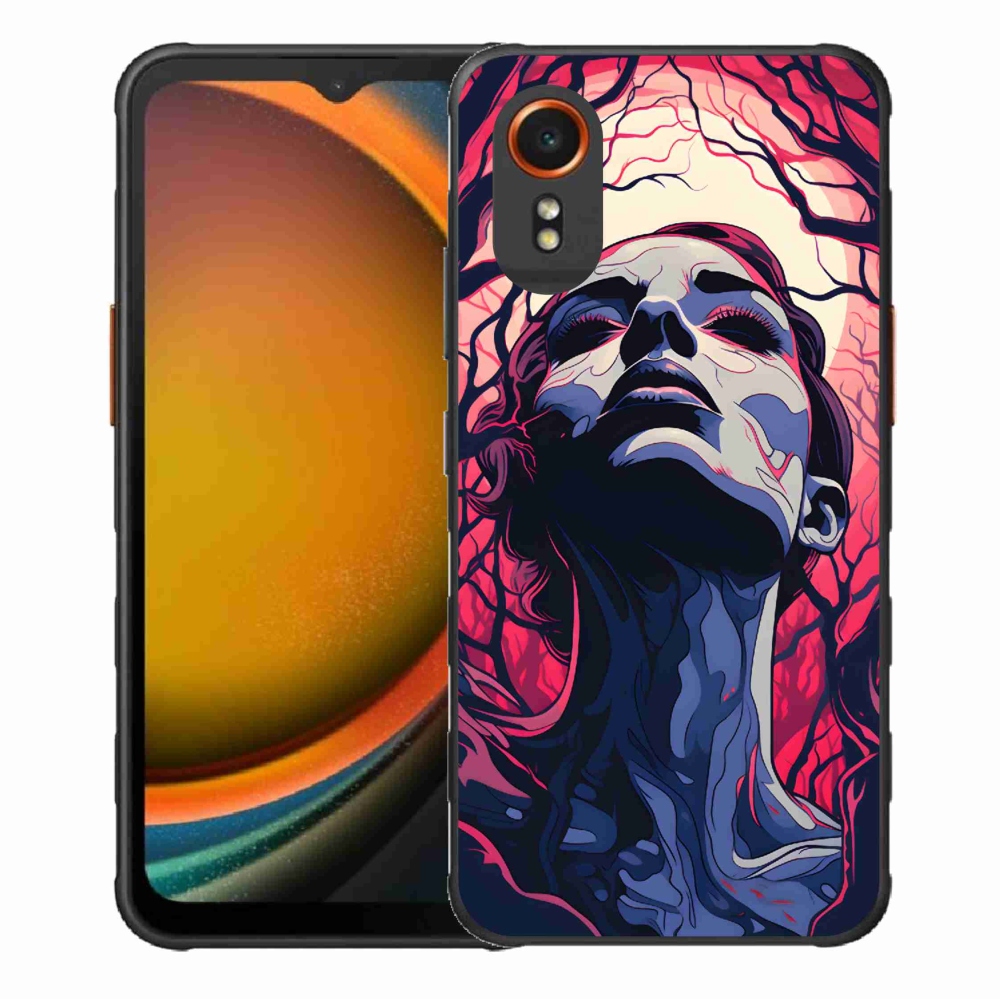 Gél borító mmCase Samsung Galaxy Xcover 7 - absztrakt arc