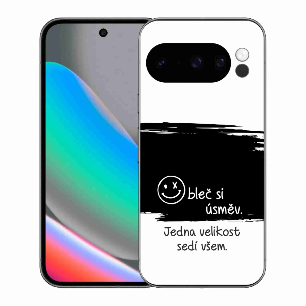 Gél borítás mmCase a Google Pixel 10 Pro számára - vicces szöveg 8 fekete és fehér háttérrel