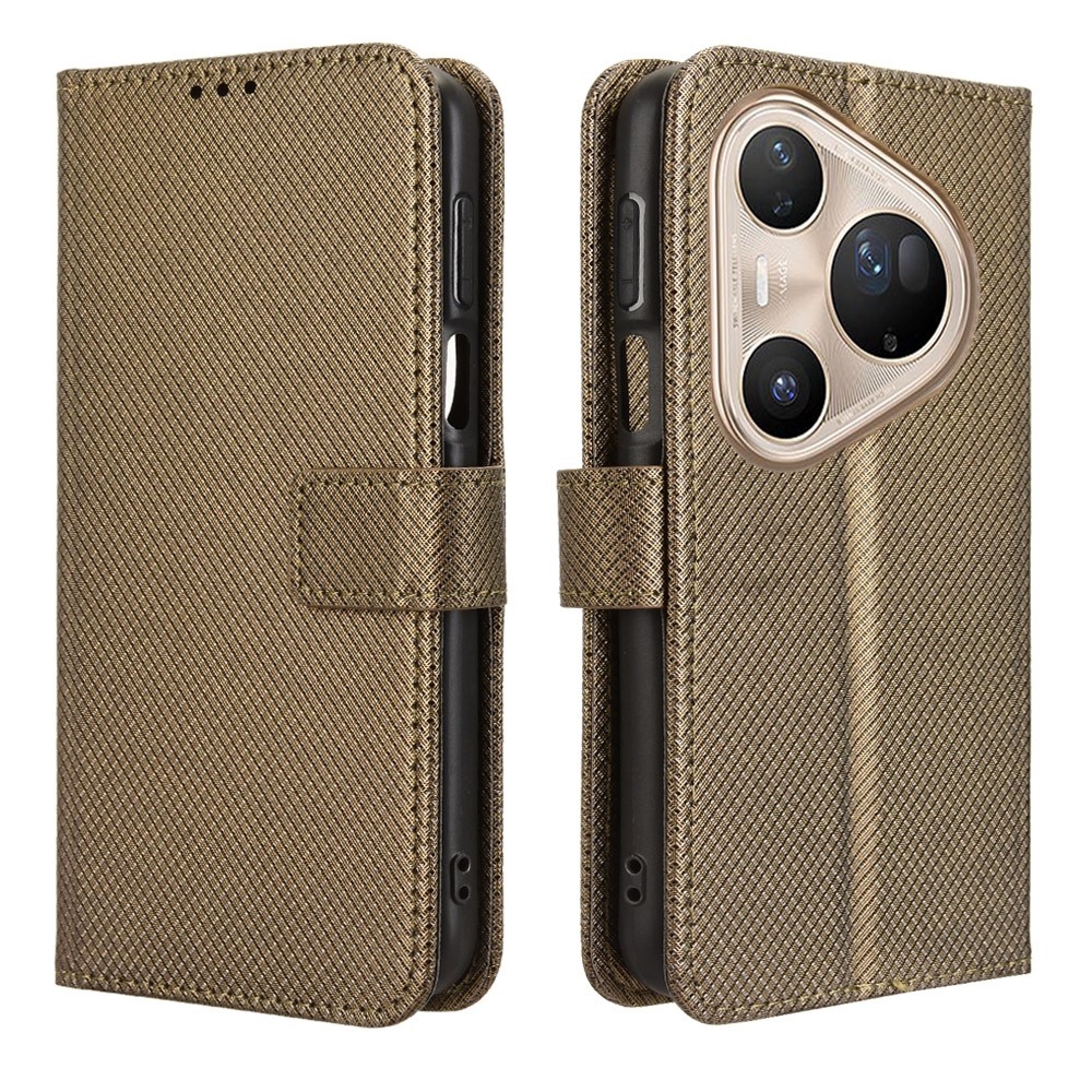 Gyémánt mintás tok Huawei Pura 80 Pro készülékhez - barna