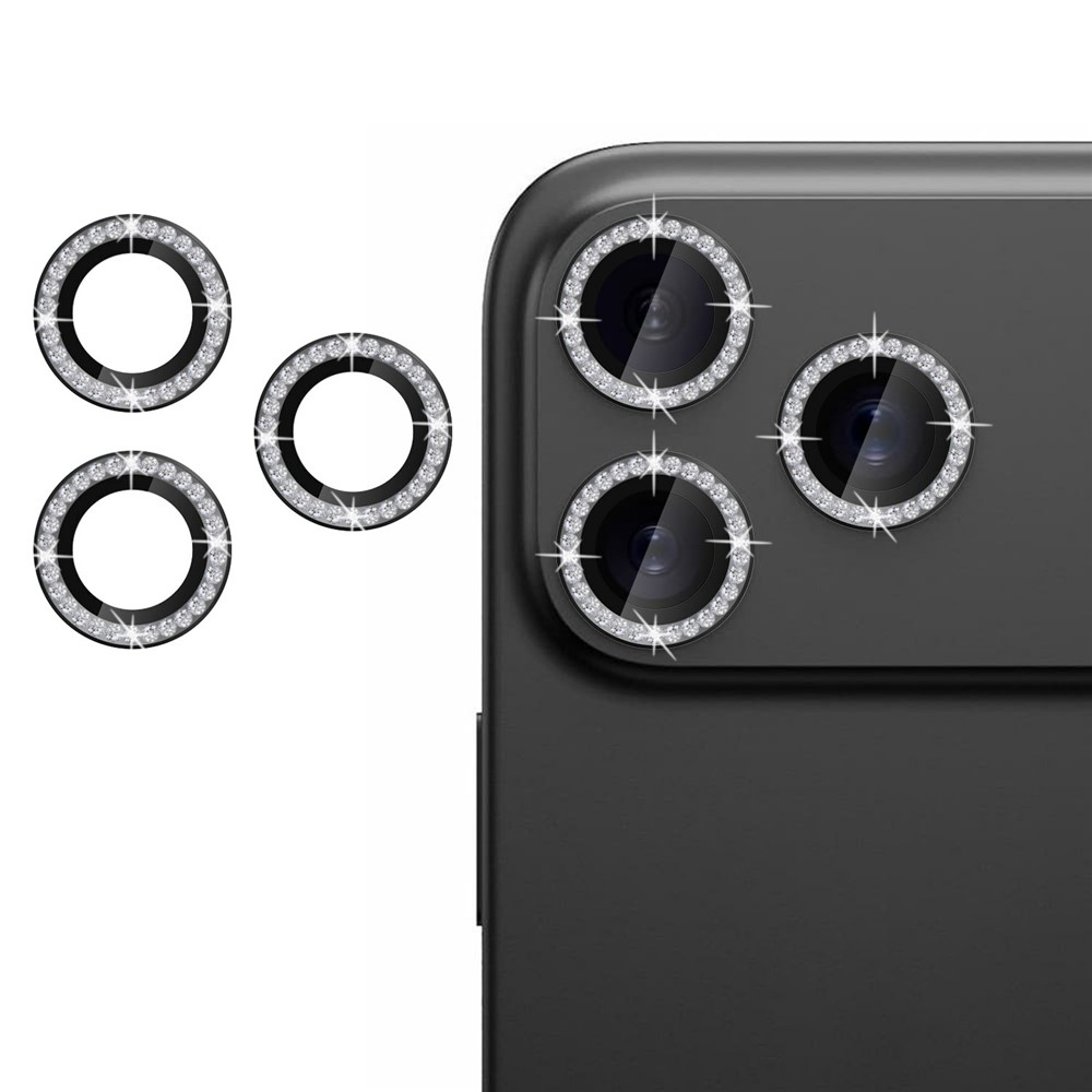 Diamond üveglencse az iPhone 17 Pro Max kamerájához (különálló lencsék) – fekete