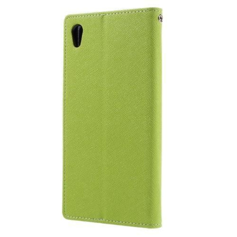 Napló PU bőr tok Sony Xperia XA Ultra készülékhez - zöld