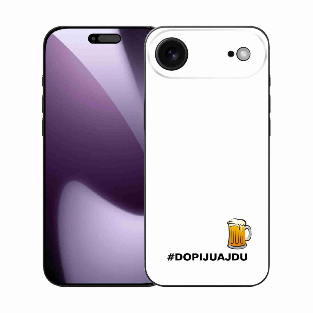 Gél borítás mmCase iPhone 17 Air készülékhez - sör motívum 1 fehér háttér