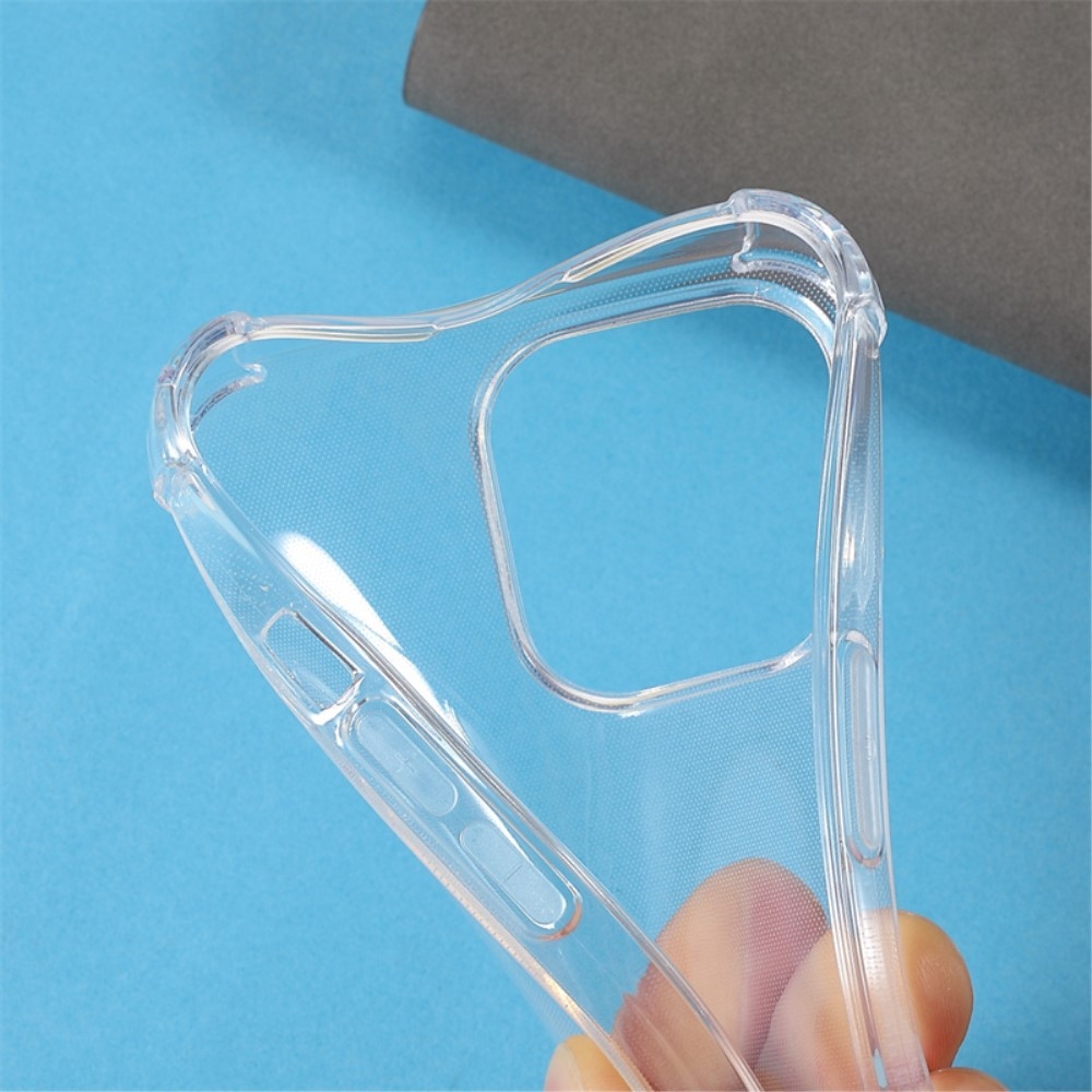 Zselés tok megerősített sarkokkal iPhone 15 Pro Max készülékhez - átlátszó