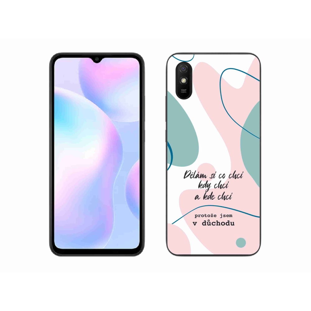 Gél borító mmCase a Xiaomi Redmi 9A számára - vicces szöveg 10 fehér háttérrel