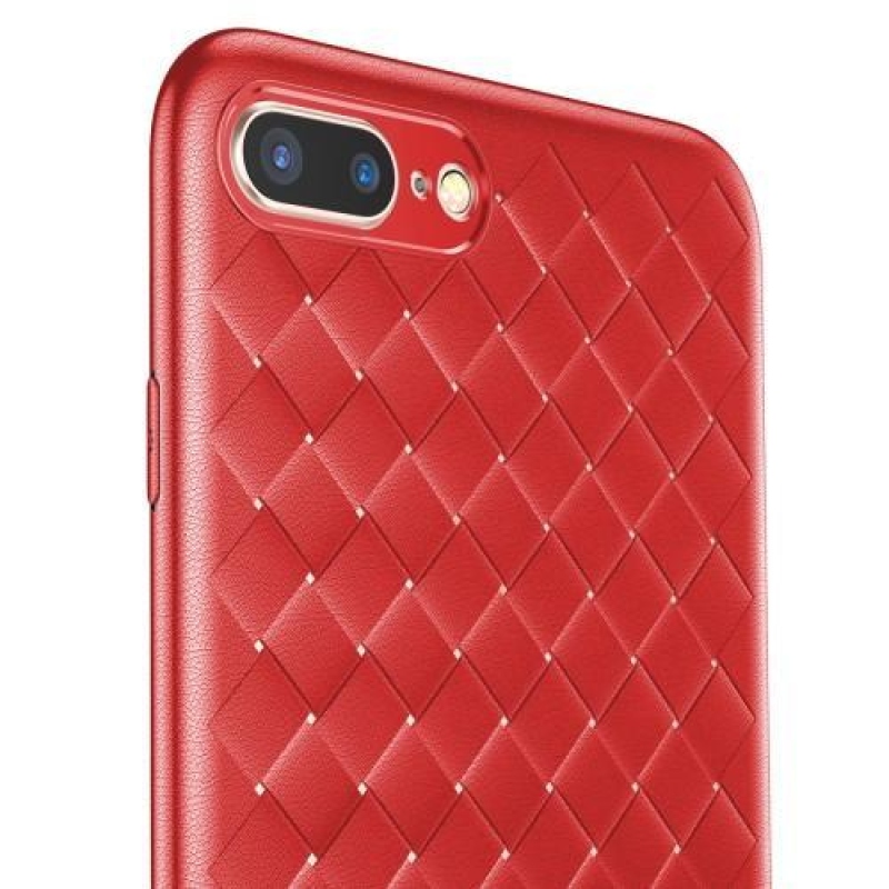 Dissi zselés, texturált tok iPhone 8 Plus és iPhone 7 Plus készülékhez - piros színben
