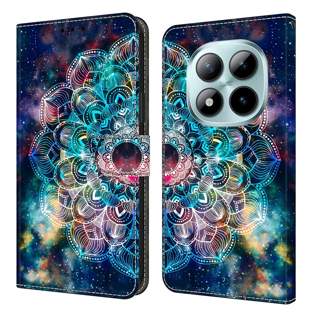 Különleges könyv tok a Xiaomi Poco M8 5G/Redmi Note 15 5G/Note 15 4G - színes mandala számára