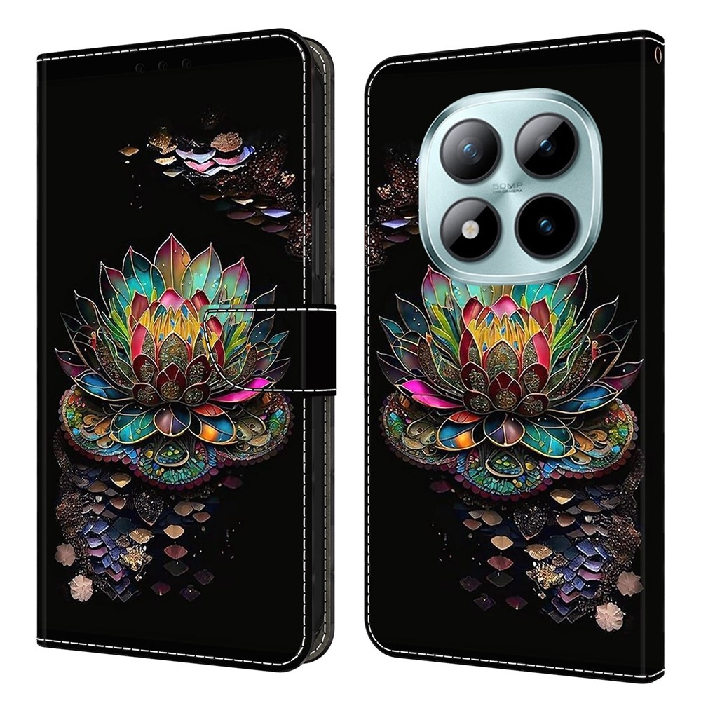 Különleges könyv tok Xiaomi Poco M8 5G/Redmi Note 15 5G/Note 15 4G - lotus